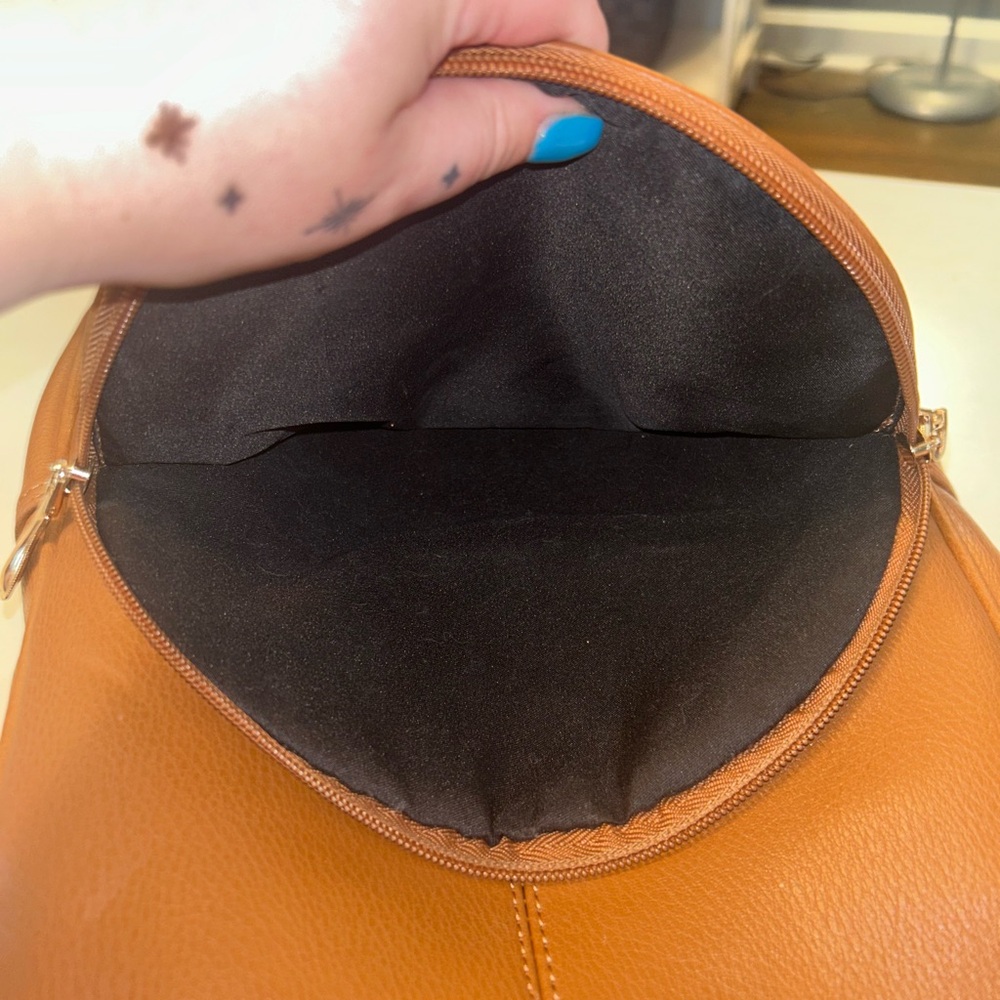 Tan Leather Backpack - Picture 4 of 4